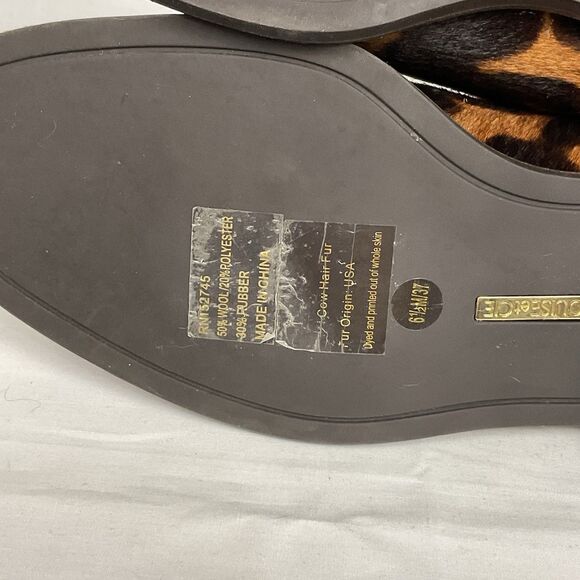 Louise Et Cie Chelsea Boot Venda Embellished Heel Animal Print Calf Hair SZ 6.5 - Picture 7 of 8